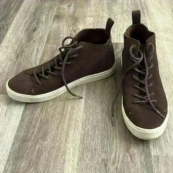 TOMS Lenox Mid Chocolate Brown Suede Sneakers - Picture 6 of 12